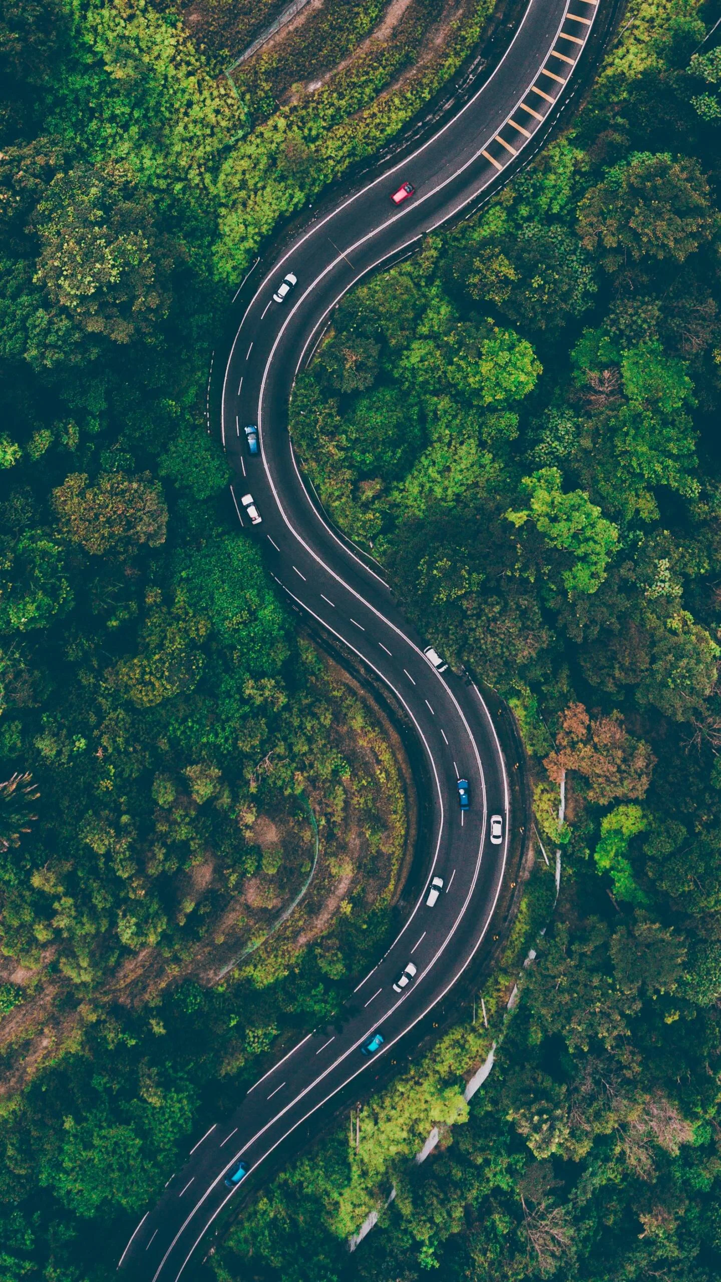 Una carretera conecta destinos a través del paisaje europeo